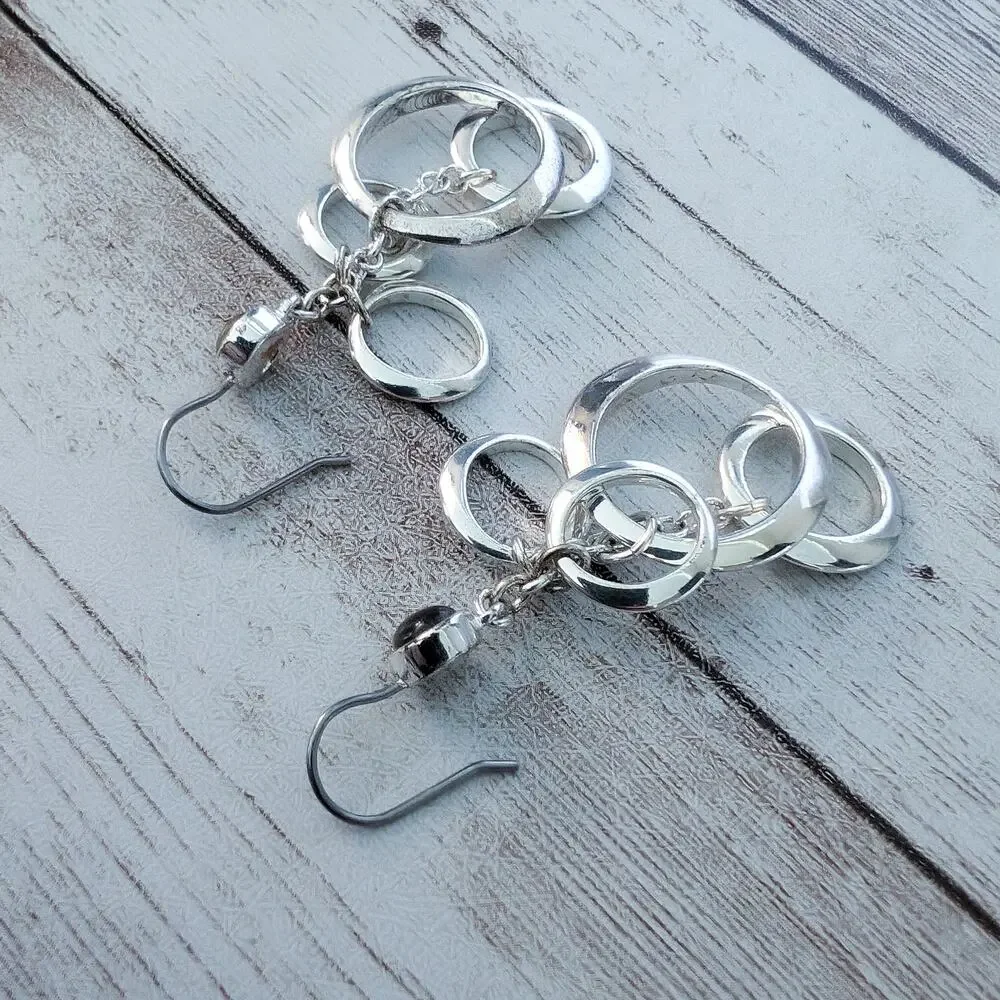 Marvella Earrings Silver Tone Dangle Earrings for Pierced Ears